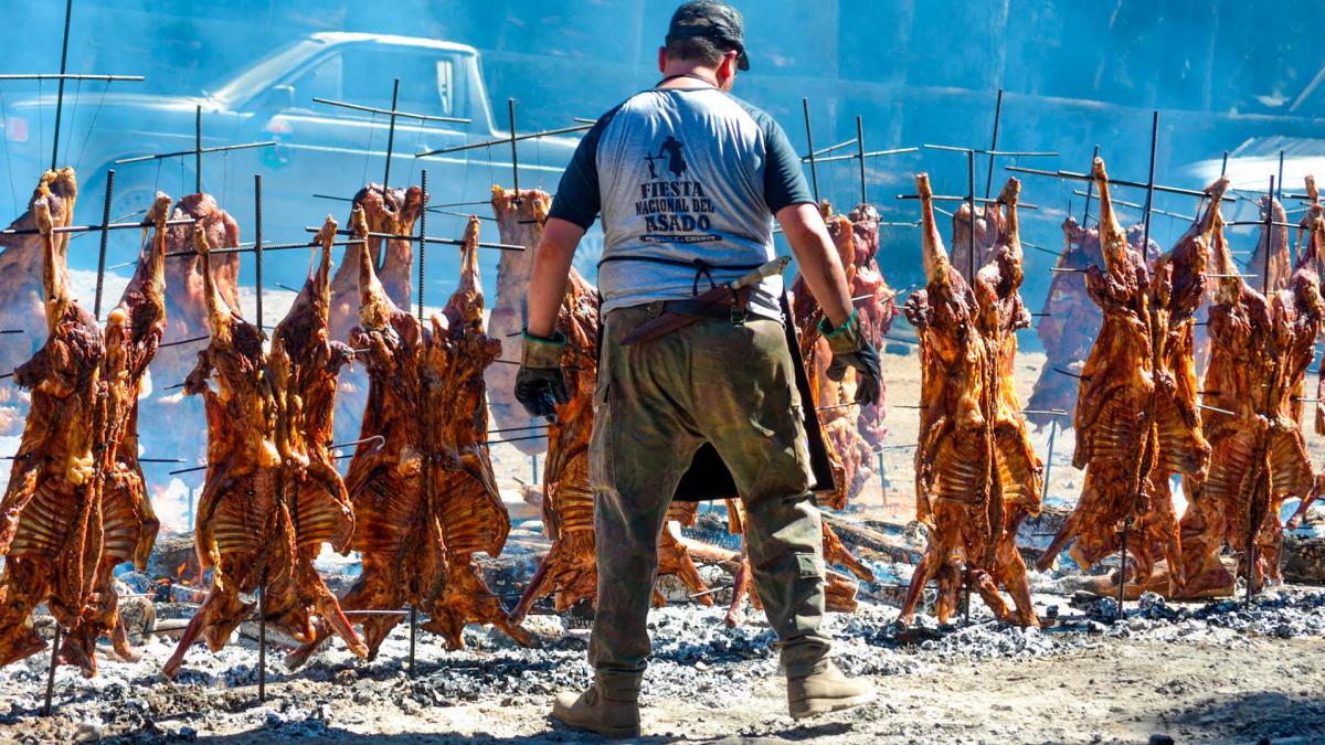 Asado en Cholila - Foto Iván Miguens