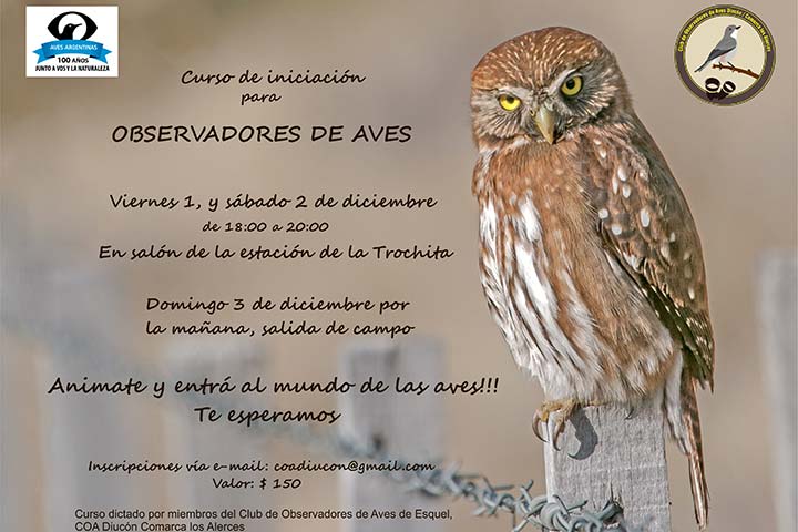 Curso de observadores de aves en Esquel - 2017